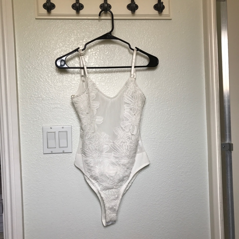 White Mesh Bodysuit